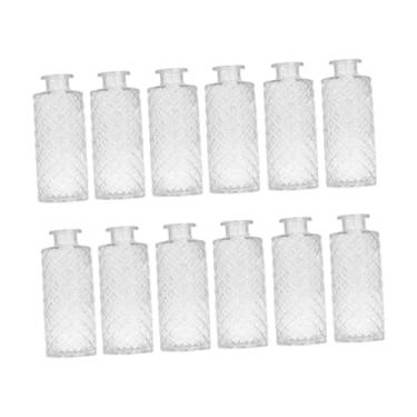 Imagem de Ｂｅｓｇａ 12 peças de vasos de vidro para plantas, mini vasos de flores modernos, arranjos de flores para exibição em armários de sala de chá e escritório, Claro