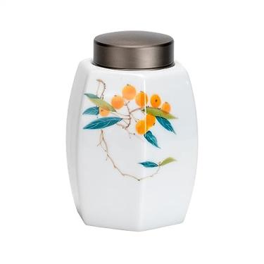 Imagem de Lata de chá Conjunto de chá Kung Fu vasilha de cerâmica para armazenamento de chá vasilha dupla selada vazia Caixa de chá