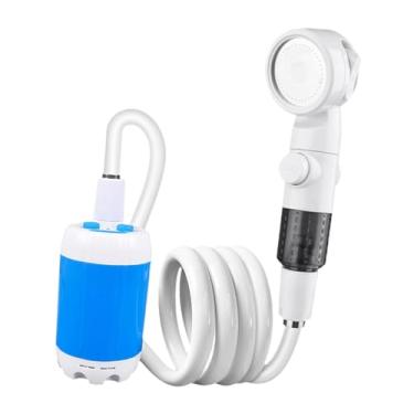 Imagem de MotiveTech Chuveiro portátil branco acessório chuveiro de acampamento para viagem praia banho dormitório