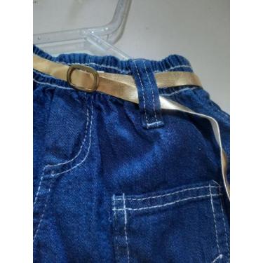 Imagem de Short jeans infantil renda - Starmiss, Azul, M