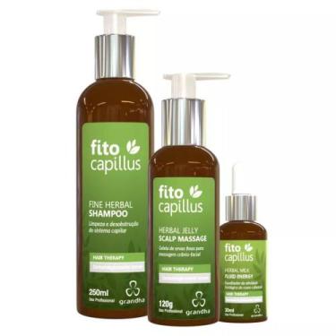Imagem de Kit Grandha Fito Capillus Shampoo250ml +Milk Fluid 30ml+Jelly Scalp Ma