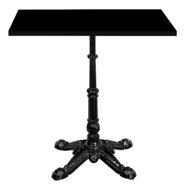 Imagem de Base De Mesa Apus Em Ferro Preto 75 Cm (alt) Tampo Mdp Quadrado Preto 80 Cm (larg) X 2,5cm (alt)