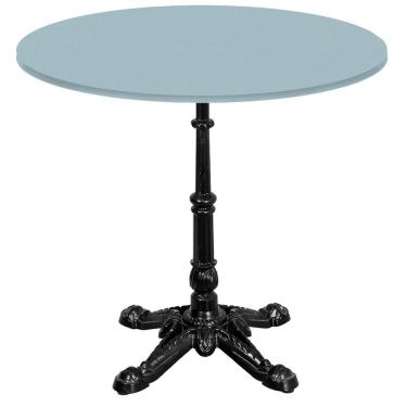 Imagem de Base De Mesa Apus Em Ferro Preto 75 Cm (alt) Tampo Mdp Redondo Cinza 60 Cm (larg) X 2,5 Cm (alt)