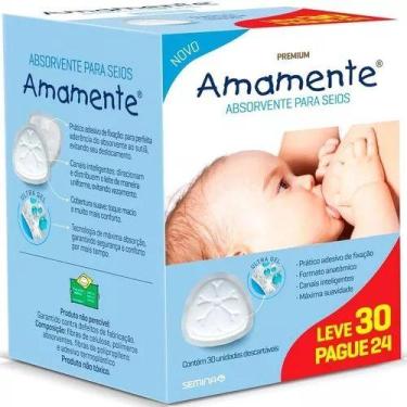Imagem de Absorvente De Seios Premium Suave Anti Vazamento Amamente c/30 unid