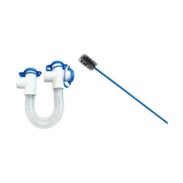 Imagem de JicSuXi Dispositivo de vedação de água PVC U Sifão com escova Fácil manutenção Bloqueio de ar automático para drenagem eficaz de condensado