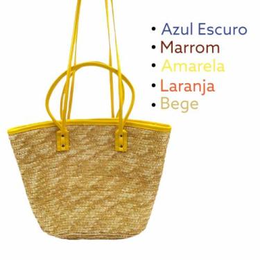 Imagem de Bolsa de Praia Palha Grande Pagani CY-52 - Kingleen, Amarelo