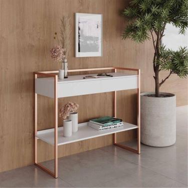 Imagem de Aparador Com Prateleira Dexter Branco Cobre