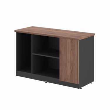 Imagem de Balcao Baixo 1 Porta 3 Nichos Ortz Noce Preto