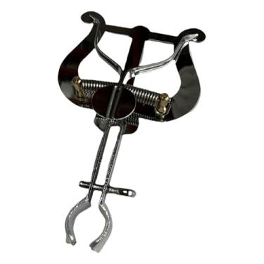 Imagem de TTETTZ Grampo para partitura de trompete, acessórios para instrumentos, fácil de usar, grampo para marcha de trompete, Prata