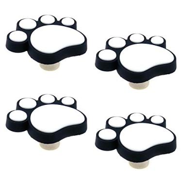 Imagem de Coshar Puxadores de borracha para armário de pata macia alça de gaveta fofa para armário, armário e guarda-roupa, 4 peças