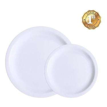 Imagem de Jogo 12 Pratos Rasos 12 Sobremesa Iguaçu Porcelanas Germer