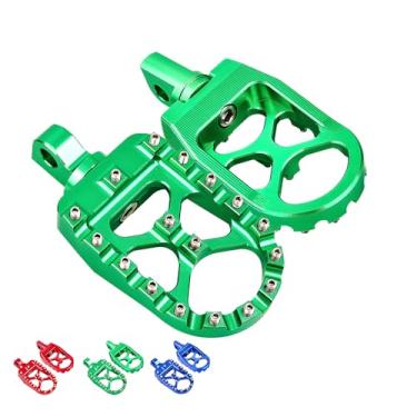 Imagem de PUCKY Apoios De Pé Largos Cnc Com Rotação 360° Estilo Mx Chopper Bobber Para Harley Dyna Sportster Fatboy Iron 883, Verde