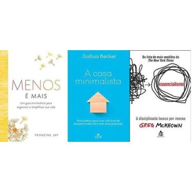 Imagem de kit 3 livros Menos é mais: Um guia minimalista + A casa minimalista + 