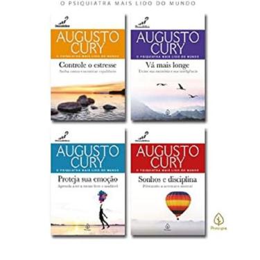 Imagem de Kit 4 livros augusto cury  controle o estresse + va mais longe + prote
