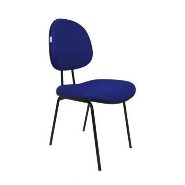 Imagem de Cadeira Fixa Executiva Zeus - Maiart, Azul, Couro Sintetico Corano