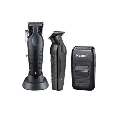Imagem de Maquina de Cortar Cabelo Kemei Km 2296 + Acab. 2299 + Shaver km 1102