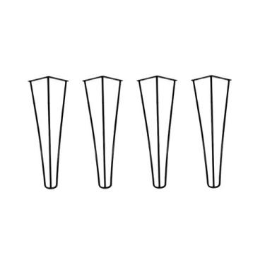 Imagem de Pé Hairpin Leg 30cm Triplo Armario Cama Mesa Moveis 1/4 - Jthome, 4