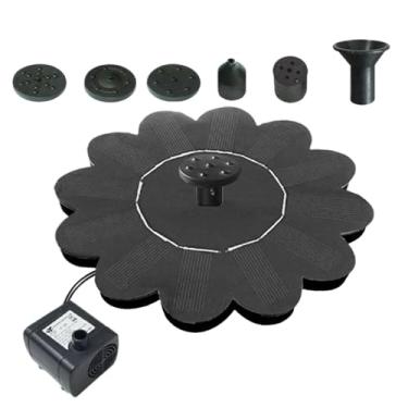 Imagem de Fonte Solar | Bomba de Água Em Formato de Flor,Decoração de Cascata Silenciosa para Jardim Pátio Deck Paisagismo Bebedouro Aves