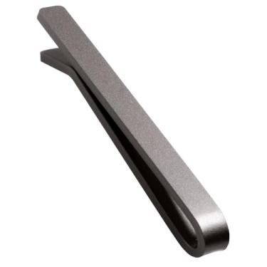 Imagem de [TAVARAT] Grampos de gravata para homens com acabamento fosco sem impressão digital Tps-023R, Preto fosco, tamanho �nico