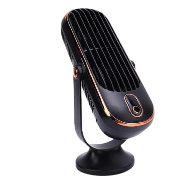 Imagem de AUNMAS Ventilador de Torre de Mesa Portátil, 5 Velocidades Sem Pincel LED LED Torre de Resfriamento de Resfriamento USB Recarregável fã de Mesa Oscilante Silenciosa para Uso Interno de (Preto)