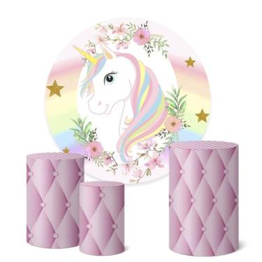Imagem de Trio Capas Cilindro + Painel 1,50m Unicórnio - Fadrix, K1UNI011