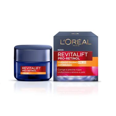 Imagem de Creme Hidratante Facial Antirrugas L`Oréal Paris Revitalift Retinol FPS 20 49g