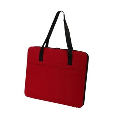 Imagem de simhoa Estojo organizador portátil para carrinhos de brinquedo com 52 compartimentos, bolsa de feltro para armazenamento, bolsa leve e portátil para crianças, Vermelho