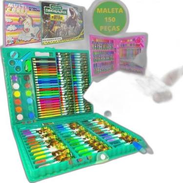 Imagem de Maleta Estojo De Pintura Infantil Colorir Desenhos 150 Peças - Fun Gam