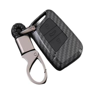 Imagem de Capa De Chave De Silicone De Fibra De Carbono Para Volkswagen VW Magot