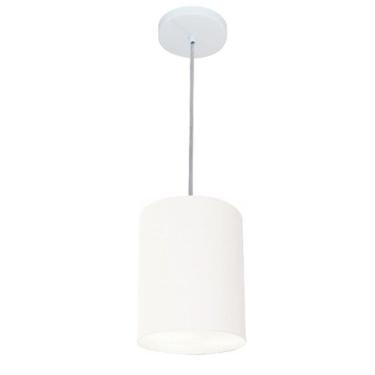 Imagem de Lustre Pendente Cilíndrico Vivare Md-4012 Cúpula em Tecido 18x25cm - Bivolt