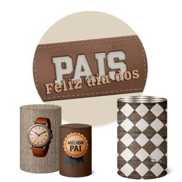 Imagem de Trio Capas Cilindro + Painel Redondo Sublimado Dia dos Pais (K1PAI0040)
