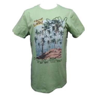 Imagem de Camiseta Positive Energy - Verde Claro & Azul Claro - Colcci 0350109821-Masculino