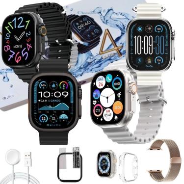Imagem de Relógio Inteligente Ultra U4 Original Lançamento Microwear Chatgpt AI Kit C/ Pulseira Pelicula Case-Unissex