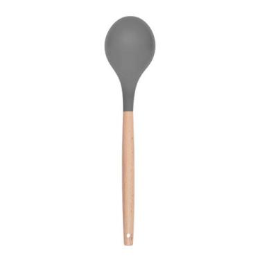Imagem de Colher De Arroz Silicone Com Cabo De Bambu De 32cm Cozinha - Ladiv Com