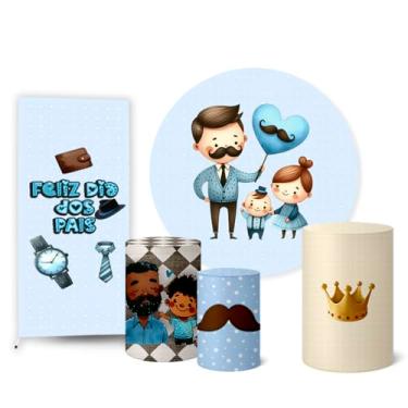 Imagem de Trio Capas Cilindro + Painel Sublimado + Lateral Dia dos Pais (K2PAI0023)