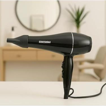 Imagem de Secador de Cabelo Profissional 2 Velocidades Com Ventos Concentrado, Preto 1800W, 127V,