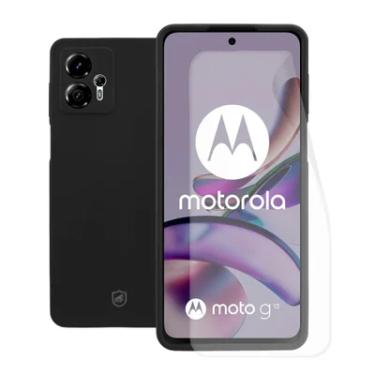 Imagem de Kit Capa Silicon Veloz E Película Hydrogel Hd Para Motorola Moto G13 - Gshield