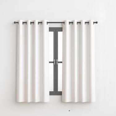 Imagem de Cortina Blackout Blecaute com Voil Liso 1 Parte (1,40m x 1,80m)(Branco)