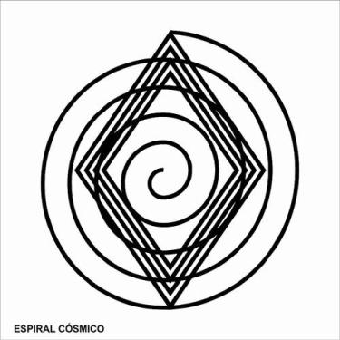 Imagem de Placa Radiônica Espiral Cósmico 17X17 em PVC 19X19 CM - no-brand