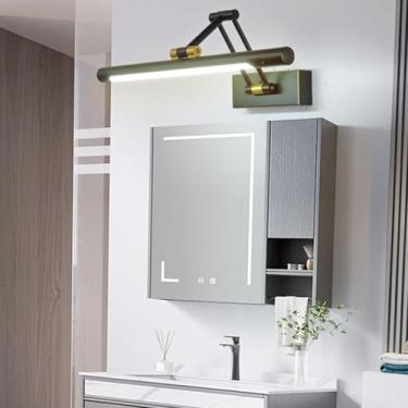 Imagem de Luminária de parede LED para espelho de banheiro, arandelas giratórias de parede com ângulo ajustável com sensor de iluminação espelhada lâmpadas de parede de acrílico modernas para banheiros luzes de