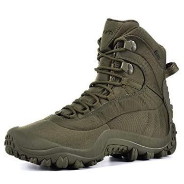 Imagem de Bota Tática Masculina XPETI de cano médio Thermator Impermeável, Verde, 13