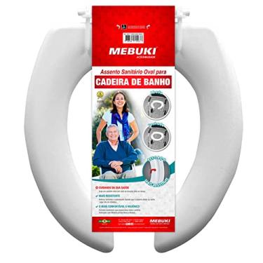 Imagem de Assento Para Cadeira De Banho Aberto Convencional Pne Mebuki Assento Para Cadeira De Banho Aberto Branca