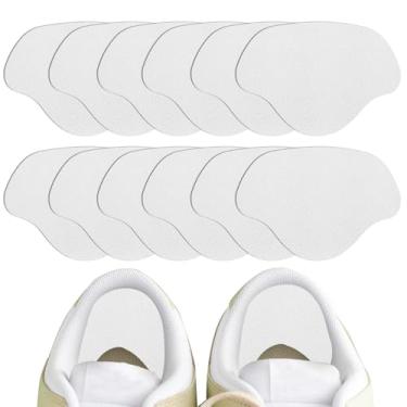 Imagem de Yenblow Remendos de reparo de salto de sapato, adesivos internos rápidos para esportes, trabalho, caminhada, tênis, malha, 12 peças, branco