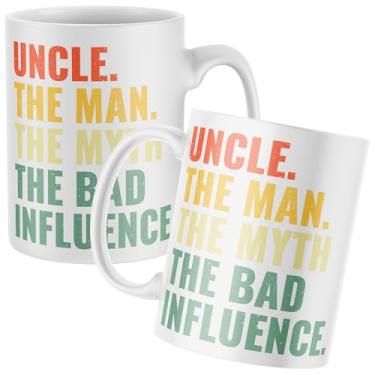 Imagem de Printbox Originals Caneca Uncle Mug, 10 Designs Divertida Novidade Caneca de Café Tio, Presentes para Tio Aniversário Copo de Natal (The Man The Myth)