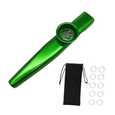 Imagem de KiBcsLic Capa protetora para instrumentos musicais Kazoo Kids, coordenação profissional, bocal, flauta Kazoo, diafragmas para aniversário de crianças, Verde