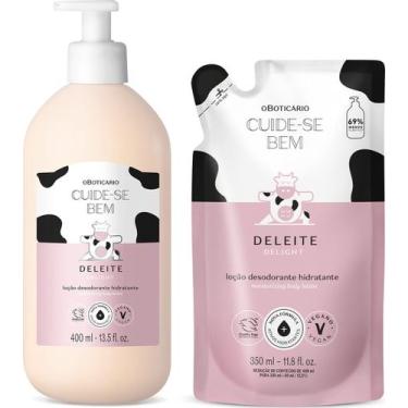 Imagem de Combo Cuide-se Bem Deleite Loção Corporal Hidratante 400ml + Refil 350