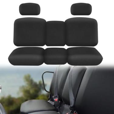 Imagem de REARACE Capas de assento UTV, conjunto de capa de banco dividida à prova d'água com capa de encosto de cabeça adequada para Can Am Defender HD7 HD9 DPS CAB