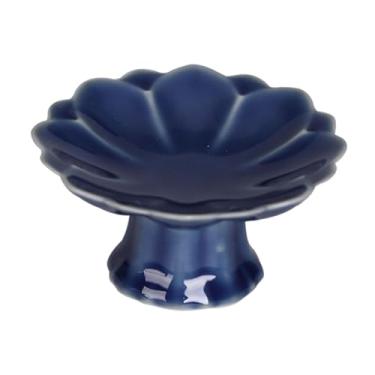 Imagem de Fenteer Bandeja de cerâmica com pés, fruteira para balcão de cozinha, sobremesa, bolo, suporte para servir, tigela de pedestal para eventos, sala de estar