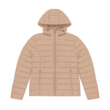 Imagem de Jaqueta de Microfibra Puffer Feminina Endless Bege, G, Bege