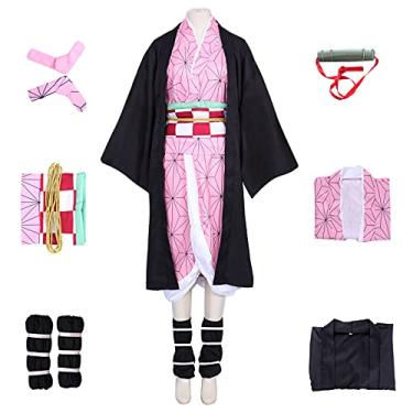 Imagem de Ficlwigkis Nezuo-ko Cosplay Zenig-su Tan-jinrou Cosplay Adulto Mit-sri Roupa Shinno-bu Anime Fantasia de Halloween Mulheres Homens, Nezuko, 2X-Large